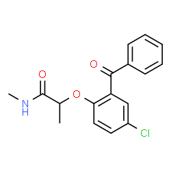 ChemSpider 2D Image | 2-(2-Benzoyl-4-chlorophenoxy)-N-methylpropanamide | C17H16ClNO3
