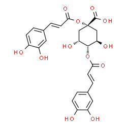 ChemSpider 2D Image | 1,4-Dicaffeoylquinic acid | C25H24O12