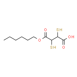 ChemSpider 2D Image | Mono-n-hexyl 2,3-dimercaptosuccinate | C10H18O4S2