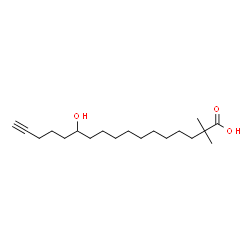 ChemSpider 2D Image | 12-Hydroxy-2,2-dimethyl-16-heptadecynoic acid | C19H34O3
