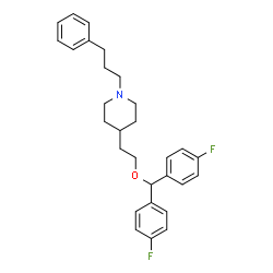 ChemSpider 2D Image | 4-(2-(Bis(4-fluorophenyl)methoxy)ethyl)-1-(3-phenylpropyl)piperidine | C29H33F2NO