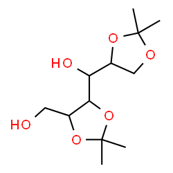 ChemSpider 2D Image | (2,2-Dimethyl-1,3-dioxolan-4-yl)[5-(hydroxymethyl)-2,2-dimethyl-1,3-dioxolan-4-yl]methanol | C12H22O6