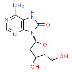 ChemSpider 2D Image | 2'-Deoxy-8-oxo-8-hydroadenosine | C10H13N5O4