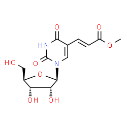 ChemSpider 2D Image | (E)-5-(2-CARBOMETHOXYVINYL)URIDINE | C13H16N2O8