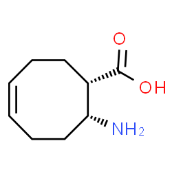 ChemSpider 2D Image | (1S,8R,z)-8-Amino-cyclooct-4-enecarboxylic acid | C9H15NO2
