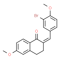 ChemSpider 2D Image | (2Z)-2-(3-Bromo-4-methoxybenzylidene)-6-methoxy-3,4-dihydro-1(2H)-naphthalenone | C19H17BrO3