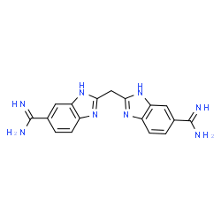 ChemSpider 2D Image | bis(5-amidino-benzimidazolyl)methane | C17H16N8