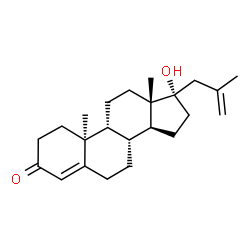 ChemSpider 2D Image | (8R,9R,10S,13S,14S,17S)-17-Hydroxy-10,13-dimethyl-17-(2-methyl-2-propen-1-yl)-1,2,6,7,8,9,10,11,12,13,14,15,16,17-tetradecahydro-3H-cyclopenta[a]phenanthren-3-one | C23H34O2