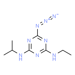 ChemSpider 2D Image | 6-Azido-N-ethyl-N'-isopropyl-1,3,5-triazine-2,4-diamine | C8H15N8