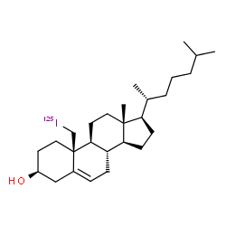ChemSpider 2D Image | (3beta)-19-(~125~I)Iodocholest-5-en-3-ol | C27H45125IO