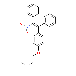 ChemSpider 2D Image | N,N-Dimethyl-2-{4-[(Z)-2-nitro-1,2-diphenylvinyl]phenoxy}ethanamine | C24H24N2O3