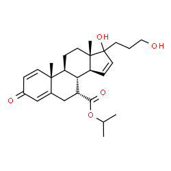 ChemSpider 2D Image | Isopropyl (7R,8R,9S,10R,13S,14S)-17-hydroxy-17-(3-hydroxypropyl)-10,13-dimethyl-3-oxo-6,7,8,9,10,11,12,13,14,17-decahydro-3H-cyclopenta[a]phenanthrene-7-carboxylate | C26H36O5