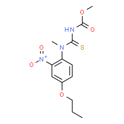 ChemSpider 2D Image | Methyl [methyl(2-nitro-4-propoxyphenyl)carbamothioyl]carbamate | C13H17N3O5S