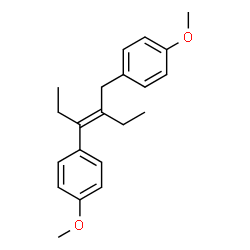 ChemSpider 2D Image | 1,2-diethyl-1,3-bis(4-methoxyphenyl)-1-propene | C21H26O2