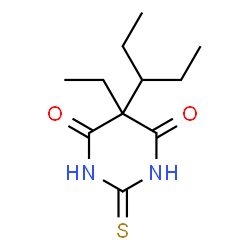 ChemSpider 2D Image | 5-Ethyl-5-(3-pentanyl)-2-thioxodihydro-4,6(1H,5H)-pyrimidinedione | C11H18N2O2S
