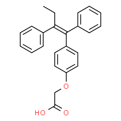 ChemSpider 2D Image | {4-[(1Z)-1,2-Diphenyl-1-buten-1-yl]phenoxy}acetic acid | C24H22O3