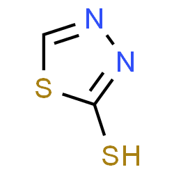 ChemSpider 2D Image | 1,3,4-Thiadiazole-2-thiol | C2H2N2S2