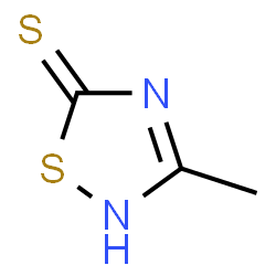 ChemSpider 2D Image | 3-Methyl-1,2,4-thiadiazole-5(2H)-thione | C3H4N2S2