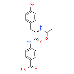 ChemSpider 2D Image | 4-[(N-Acetyl-L-tyrosyl)amino]benzoic acid | C18H18N2O5