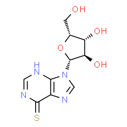 ChemSpider 2D Image | 9-(beta-D-Xylofuranosyl)-3,9-dihydro-6H-purine-6-thione | C10H12N4O4S