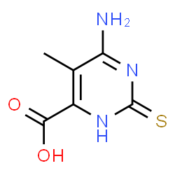 ChemSpider 2D Image | 6-amino-2-mercapto-5-methylpyrimidine-4-carboxylic acid | C6H7N3O2S