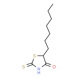 ChemSpider 2D Image | 5-Heptyl-2-thioxo-1,3-thiazolidin-4-one | C10H17NOS2