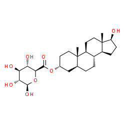 ChemSpider 2D Image | (3alpha,5alpha,17beta)-17-Hydroxyandrostan-3-yl beta-D-glucopyranuronate | C25H40O8