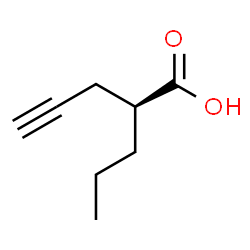 ChemSpider 2D Image | (2S)-2-Propyl-4-pentynoic acid | C8H12O2