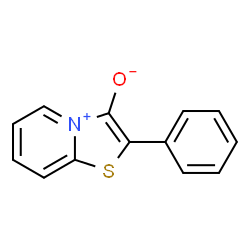 ChemSpider 2D Image | 2-Phenyl[1,3]thiazolo[3,2-a]pyridin-4-ium-3-olate | C13H9NOS