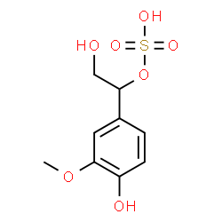 ChemSpider 2D Image | 3-Methoxy-4-Hydroxyphenylglycol Sulfate | C9H12O7S
