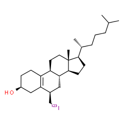 ChemSpider 2D Image | (3beta,6beta)-6-[(~123~I)Iodomethyl]-19-norcholest-5(10)-en-3-ol | C27H45IO