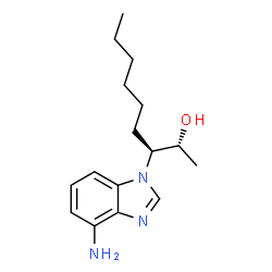 ChemSpider 2D Image | (2R,3S)-3-(4-Amino-1H-benzimidazol-1-yl)-2-nonanol | C16H25N3O