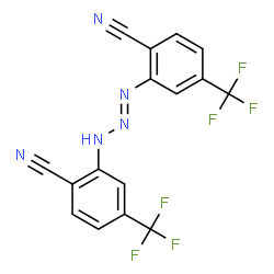 ChemSpider 2D Image | 2,2'-Triaz-1-ene-1,3-diylbis[4-(trifluoromethyl)benzonitrile] | C16H7F6N5