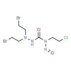 ChemSpider 2D Image | 1,1-di-(2-bromoethyl)-4-nitroso-4-(2-chloroethyl)semicarbazide | C7H13Br2ClN4O2
