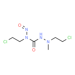 ChemSpider 2D Image | N,2-Bis(2-chloroethyl)-2-methyl-N-nitrosohydrazinecarboxamide | C6H12Cl2N4O2