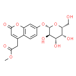 ChemSpider 2D Image | Methyl [7-(beta-D-galactopyranosyloxy)-2-oxo-2H-chromen-4-yl]acetate | C18H20O10