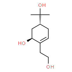 ChemSpider 2D Image | (1S,5R)-2-(2-Hydroxyethyl)-5-(2-hydroxy-2-propanyl)-2-cyclohexen-1-ol | C11H20O3