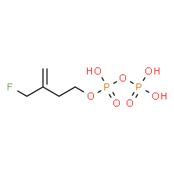 ChemSpider 2D Image | 3-(Fluoromethyl)-3-buten-1-yl trihydrogen diphosphate | C5H11FO7P2
