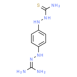 ChemSpider 2D Image | 2-{4-[2-(Diaminomethylene)hydrazino]phenyl}hydrazinecarbothioamide | C8H13N7S