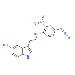 ChemSpider 2D Image | N-(4-Azido-2-nitrophenyl)-5-hydroxytryptamine | C16H15N6O3