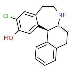ChemSpider 2D Image | (6aR,13bS)-11-Chloro-6,6a,7,8,9,13b-hexahydro-5H-benzo[d]naphtho[2,1-b]azepin-12-ol | C18H18ClNO