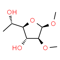 ChemSpider 2D Image | Methyl 6-deoxy-2-O-methyl-alpha-L-galactofuranoside | C8H16O5