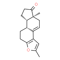 ChemSpider 2D Image | (5aS,8aS,8bR)-2,5a-Dimethyl-5,5a,7,8,8a,8b,9,10-octahydro-6H-cyclopenta[5,6]naphtho[2,1-b]furan-6-one | C17H20O2