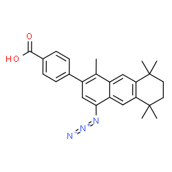 ChemSpider 2D Image | 4-(4-Azido-1,5,5,8,8-pentamethyl-5,6,7,8-tetrahydro-2-anthracenyl)benzoic acid | C26H28N3O2
