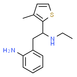 ChemSpider 2D Image | 2-[2-(Ethylamino)-2-(3-methyl-2-thienyl)ethyl]aniline | C15H20N2S