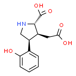ChemSpider 2D Image | (3S,4S)-3-(Carboxymethyl)-4-(2-hydroxyphenyl)-L-proline | C13H15NO5