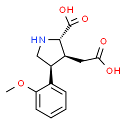 ChemSpider 2D Image | (3S,4S)-3-(Carboxymethyl)-4-(2-methoxyphenyl)-L-proline | C14H17NO5
