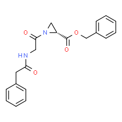 ChemSpider 2D Image | Benzyl (2R)-1-[N-(phenylacetyl)glycyl]-2-aziridinecarboxylate | C20H20N2O4