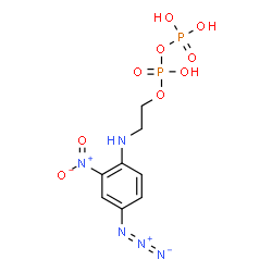 ChemSpider 2D Image | 2-[(4-Azido-2-nitrophenyl)amino]ethyl trihydrogen diphosphate | C8H12N5O9P2