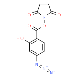 ChemSpider 2D Image | 1-[(4-Azido-2-hydroxybenzoyl)oxy]-2,5-pyrrolidinedione | C11H9N4O5